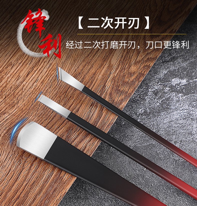 Cuchillo inclinado herramientas de pinza de uñas grises cuchillo de pedicura profesional cuchillo de excavación cuchillo de ojo de gallina para recoger la zanja de uñas conjunto de uña incrustada una sola pieza