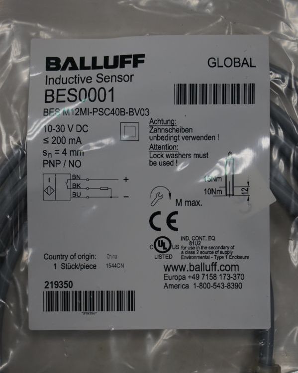 BALLUFF传感器巴鲁夫BNI00HL BNI PG3-508-0C5-Z015
