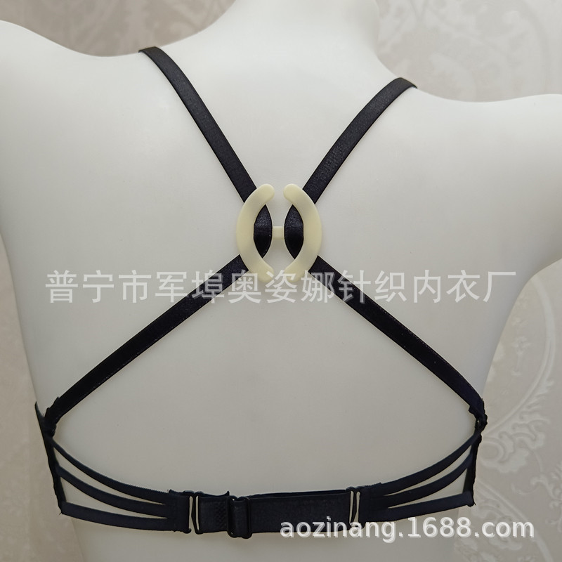 Cross-border upgraded thickened shoulder strap buckle back strap invisible cross buckle underwear fixed back beautiful bra ring anti-slip buckle
