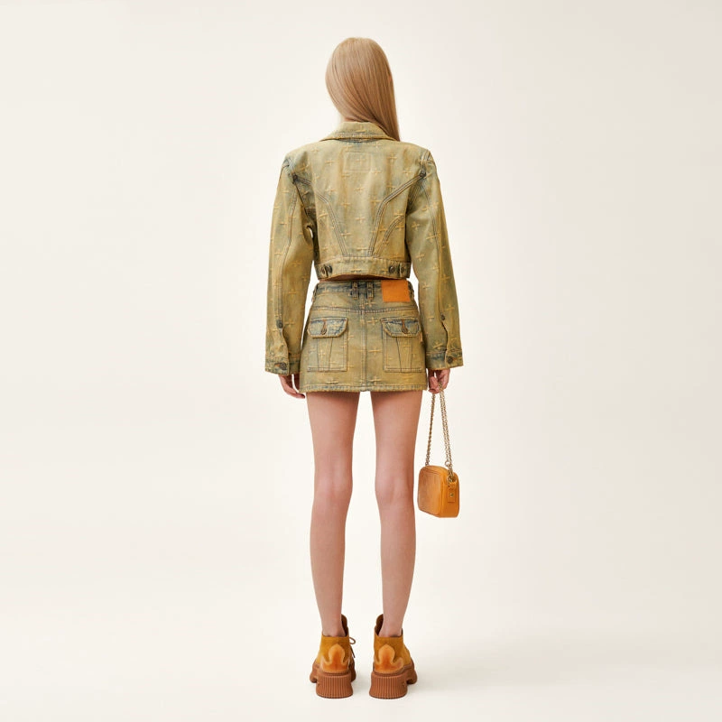 SMFK Temple Garden denim jacket Aurora Blue