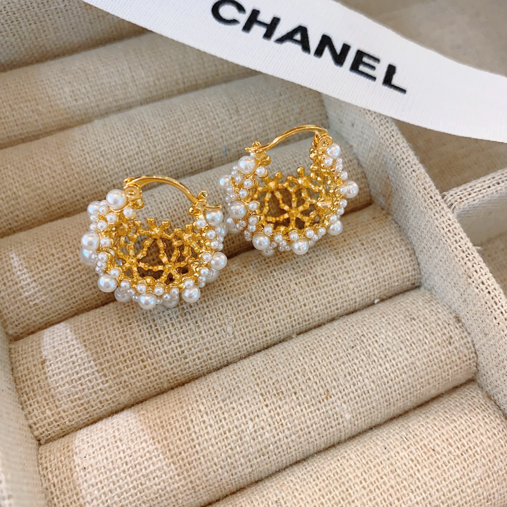 Earrings Classification 1 Pair Quantity 1 Pair Retro Geometric Plating Inlay Copper Artificial Pearls Earrings