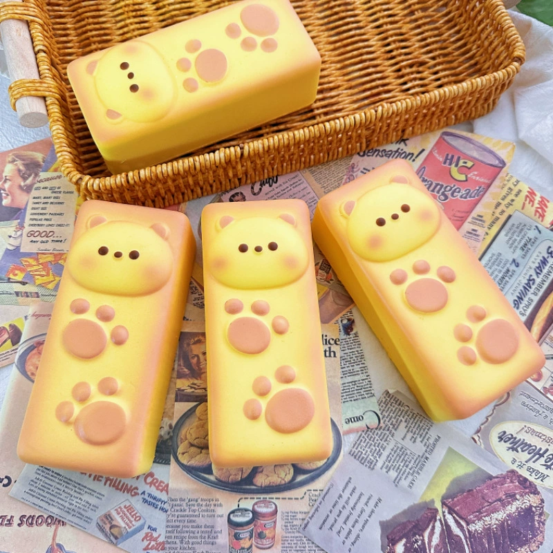 Игрушка squish «хлеб/тост» мягкий сквиши, медленное восстановление, экокожа, антистресс