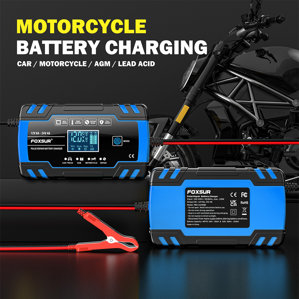 Multi-Stage Automatic Smart Battery Charger 100-240V battery charging