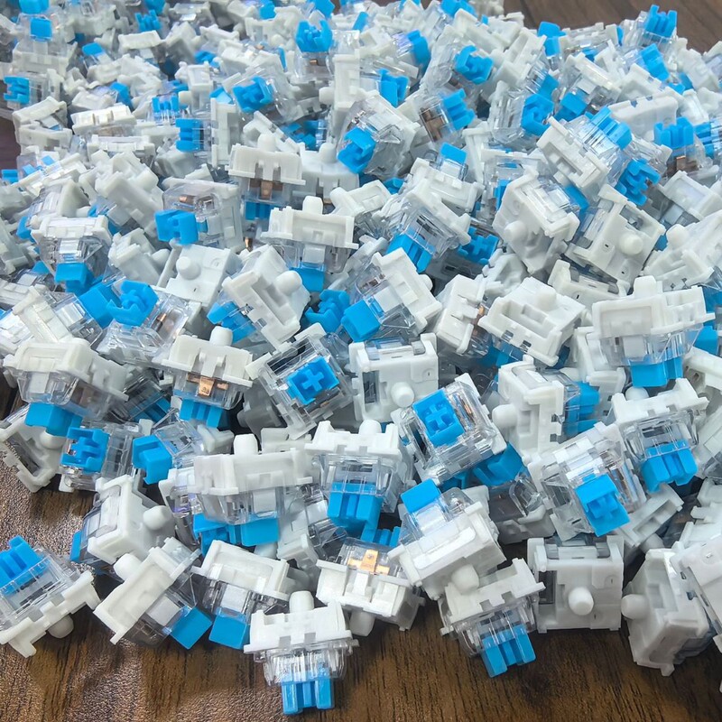 Dustproof blue switch keys with or without pins, keyboard switches, blue switch keys, stress-relief toy key switches, 3D printed Dustproof blue switch keys with or without pins, keyboard switches, blue switch keys, stress-relief toy key switches, 3D printed