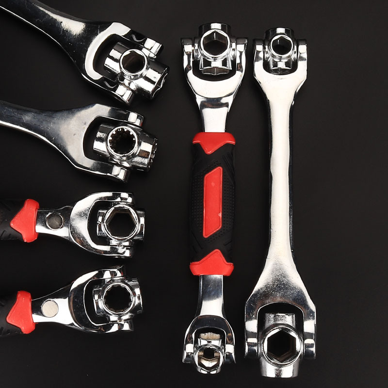 多功能扳手52合1多功能八合一套管狗骨头套筒360度8-21mm万用装