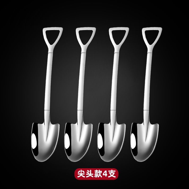 [SUS304] 스페이드 스푼 팁-4 팩