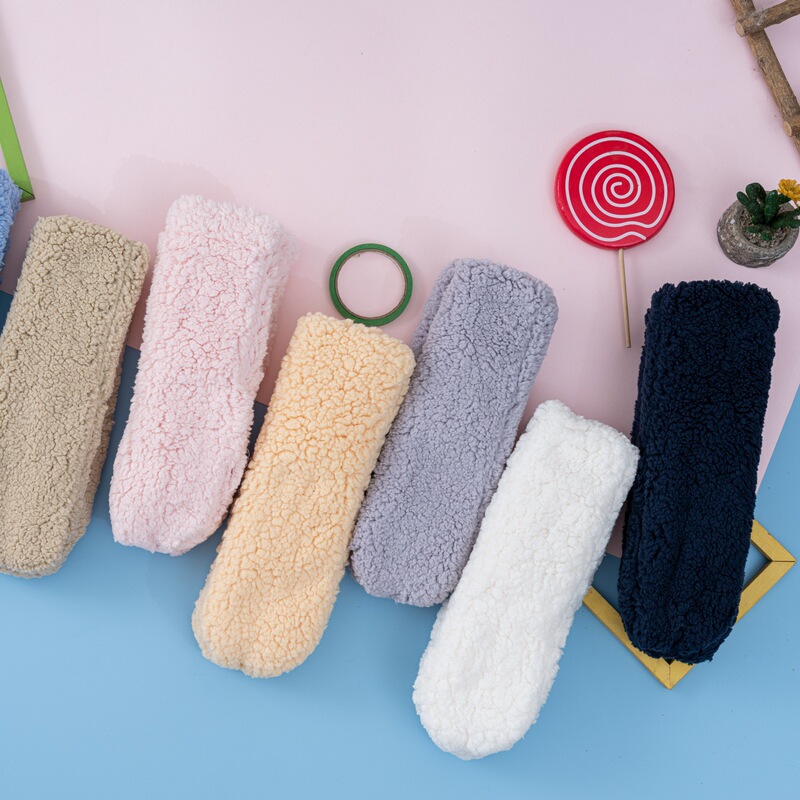 Winter Fleece-Lined Thick Coral Fleece Floor Socks for Women, Non-Slip Warm Sleep Socks, Mid-Tube Plush Home Maternity Socks Winter Fleece-Lined Thick Coral Fleece Floor Socks for Women, Non-Slip Warm Sleep Socks, Mid-Tube Plush Home Maternity Socks