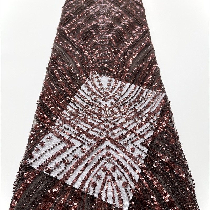 Moda europea y americana transfronteriza Oriente Medio África fiesta cena de moda vestido tela bordada perlas tela al por mayor