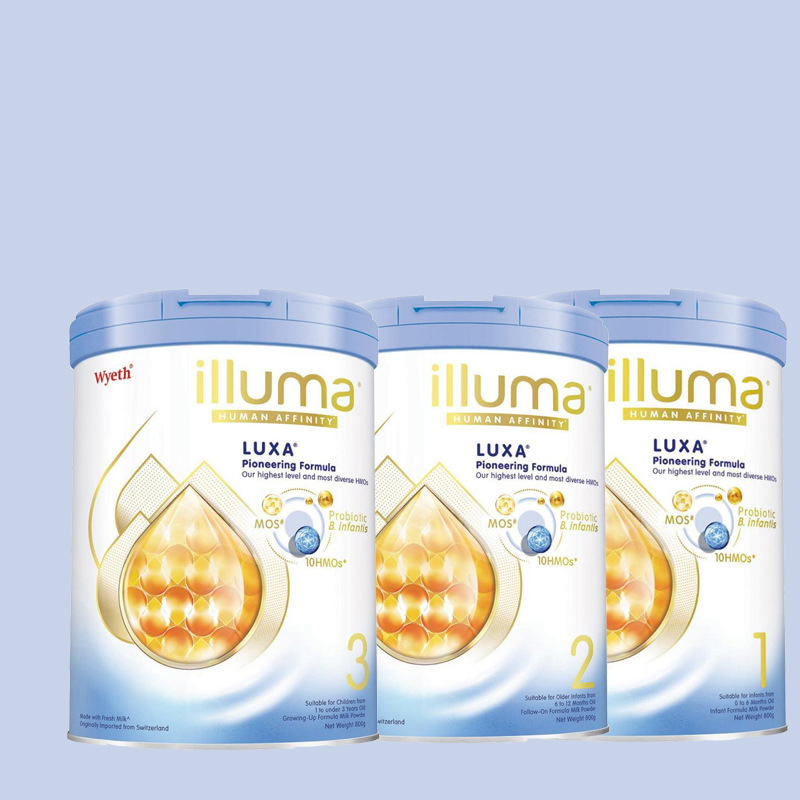 【Bonded】Hong Kong Version of Wyeth Illuma Stage 1, Stage 3, Stage 4 Infant Formula Milk Powder Blue Diamond Hmo 800g