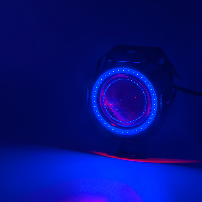 Cross-Border Motorcycle Led Spotlight U7 Laser Cannon Headlight Devil Eye Flashing Strong Light Front Light Electric Vehicle Light Modification