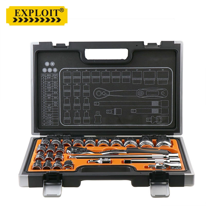 Комбинированный набор ключей Kaituo Taiwan sleeve wrench, комплект деталей для ремонта автомобиля, ящик инструментов, набор инструментов для авто ремонта