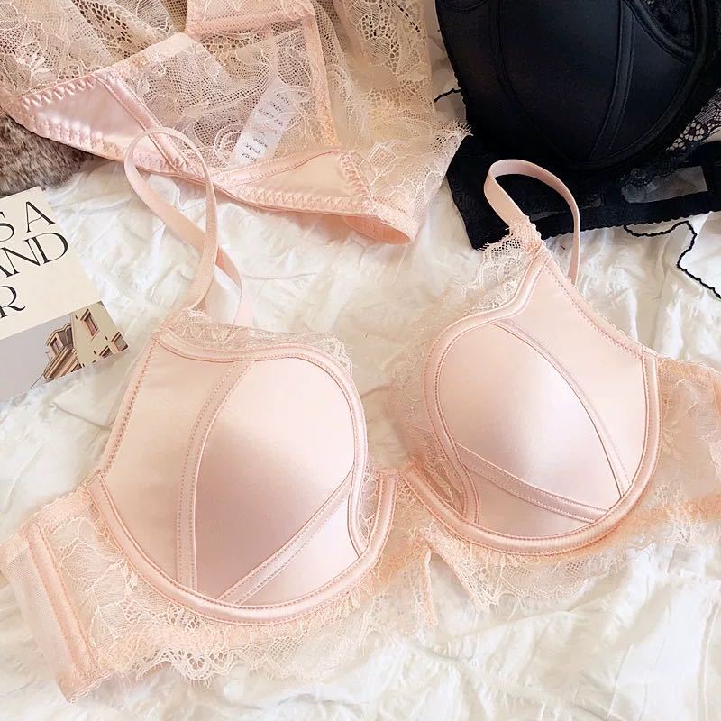 Ventas directas de fábrica comercio electrónico transfronterizo Sudeste de Asia Vietnam Tailandia damas burbujas encaje pecho pequeño recogido sujetador Tovin