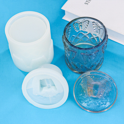 DIY Resin Mold Butterfly Storage Box Silicone Mold Handmade Water Cup Cake Decoration Mold Amazon Wholesale