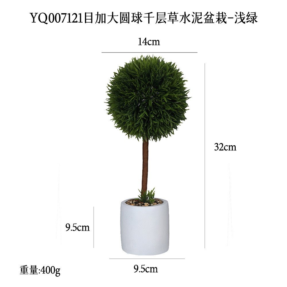 Más de 100 tipos de adornos de plantas con forma de bola redonda grande y combinaciones de plantas en maceta, populares en el comercio electrónico transfronterizo, adornos de plantas verdes para decoración del hogar, bonsáis artificiales.