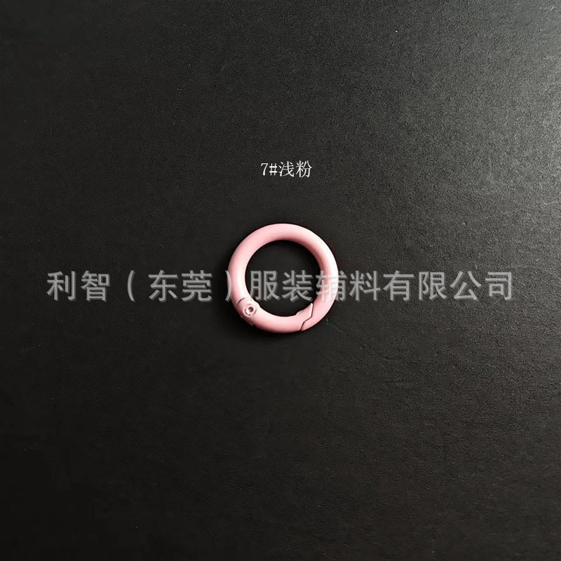 现货烤漆锌合金弹簧圈包包小圆挂扣饰品配件开口弹簧扣彩色弹簧圈|undefined