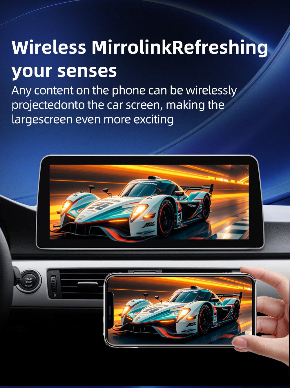 Car Navigation Large Screen Suitable for Bmw 3 Series E90 E91 E92 E93 2005-2012 Bluetooth Carplay