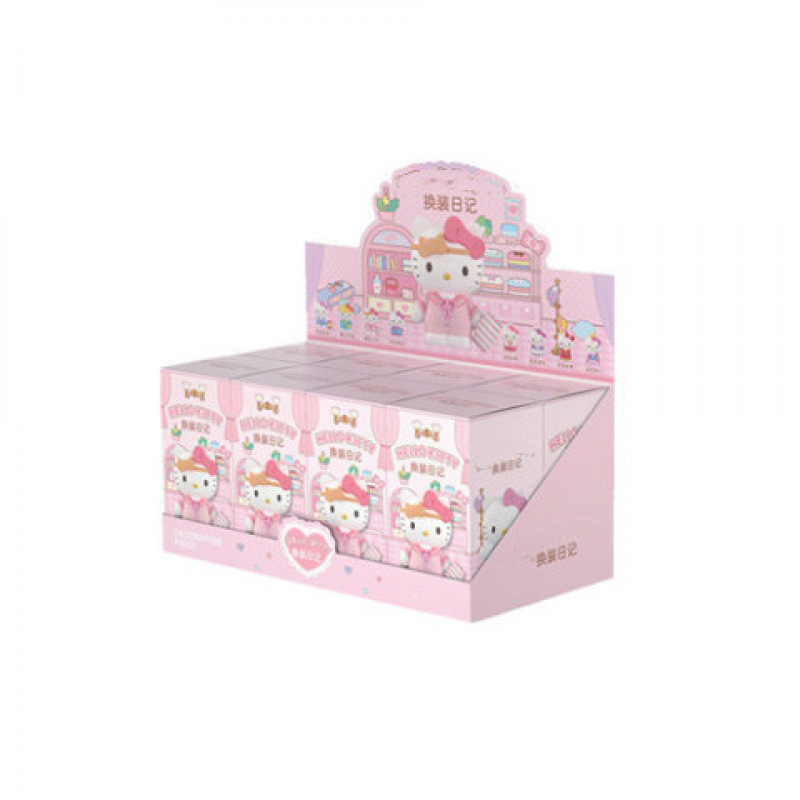 ハローキティ ドレスアップ日記シリーズ ブラインドボックス サンリオ KT 猫ハンドオフィス かわいいデスクトップ装飾品 おもちゃ チャンギング|undefined