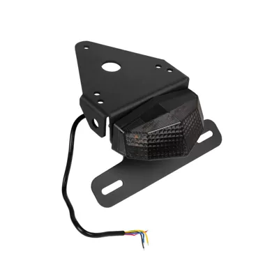 Suitable for Honda Xr250R Xr400R Fender Eliminator License Plate Holder Led Brake Light Short Tail License Plate Holder (License plate holder/license plate holder) - xr250-license-plate-holder-black
