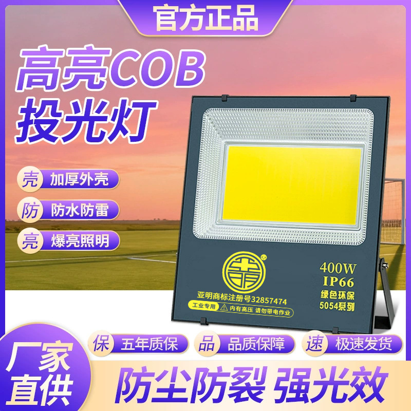 Yaming Cob Floodlight Outdoor Waterproof Lighting Industrial Workshop Billboard 100W Searchlight Floodlight