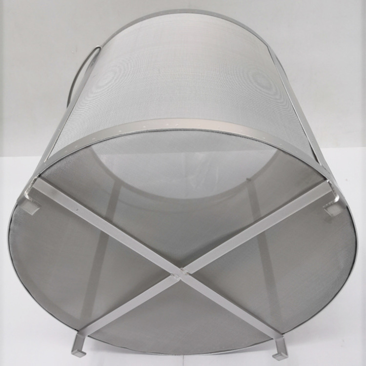 304不锈钢啤酒过滤网筒编织网单双挂钩冲孔过滤筛筒双层滤筒