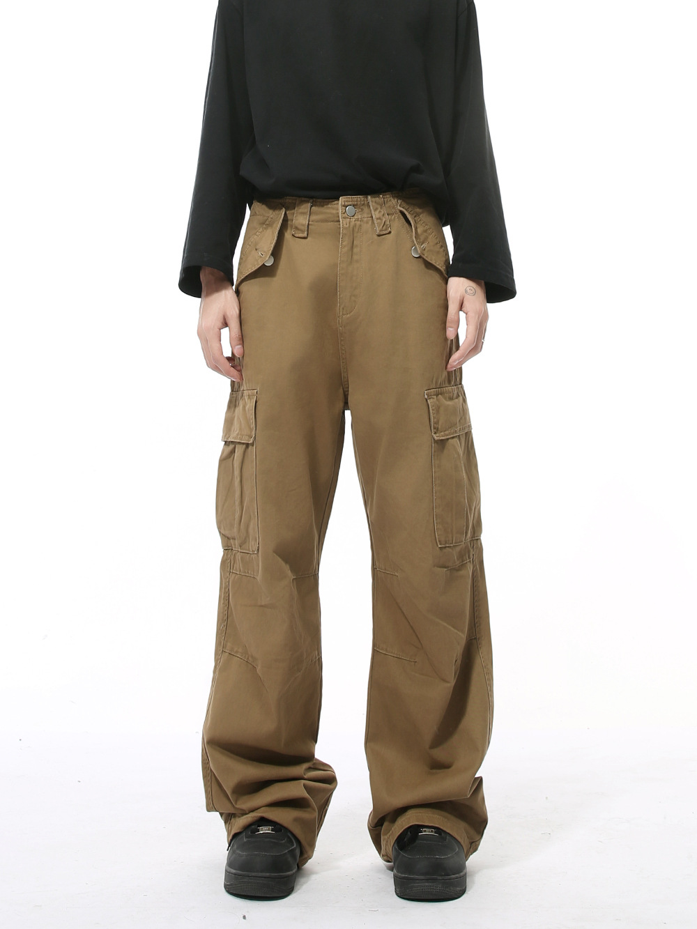 MTLCLOTHES para hombre | Nuevos productos de invierno American Heavy Industries Vaqueros de herramientas sueltos rectos retro de moda casual