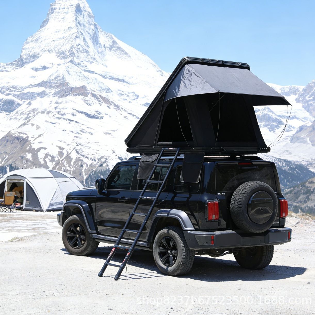 Foldable Car Tent Roof Tent Outdoor Camping Suv Tank Off-Road Self-Driving Tour Car Camping