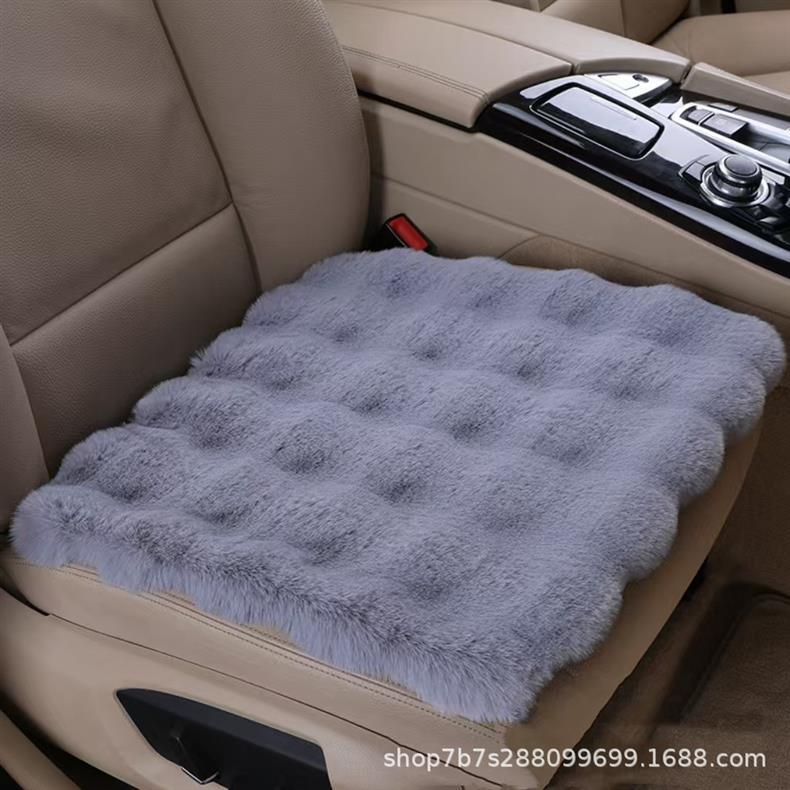 Car Seat Cushion Winter Bubble Velvet Without Backrest Three-Piece Set Ins Popular Thickened Single Piece Short Plush Warm
