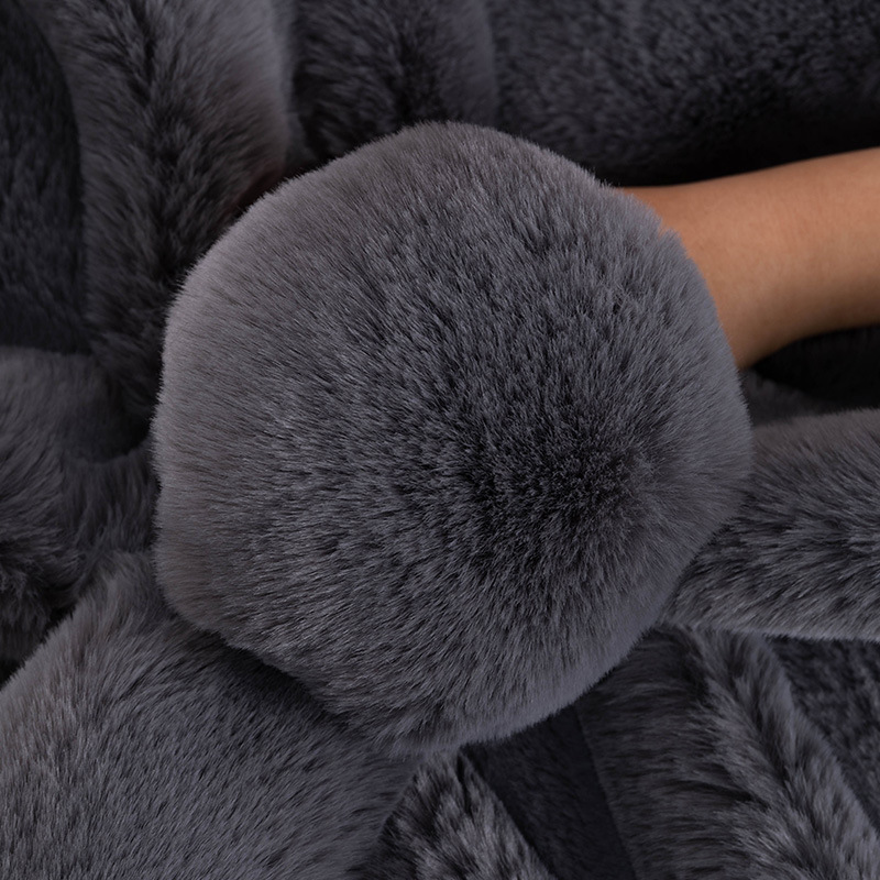 Rabbit Fur Plush Autumn Thickened Leather Non-Slip Seat Cushion Winter Bubble Velvet Sofa Towel Export Label_voghion.com