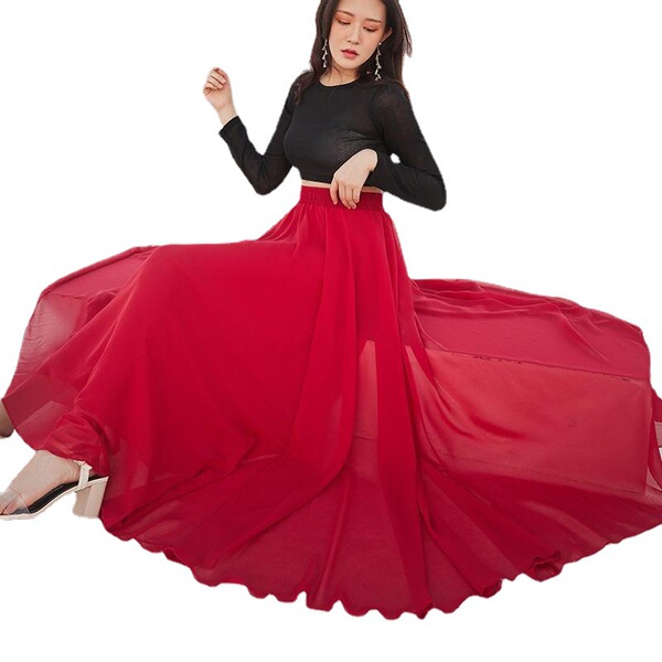 720 degrees double -layer large skirt