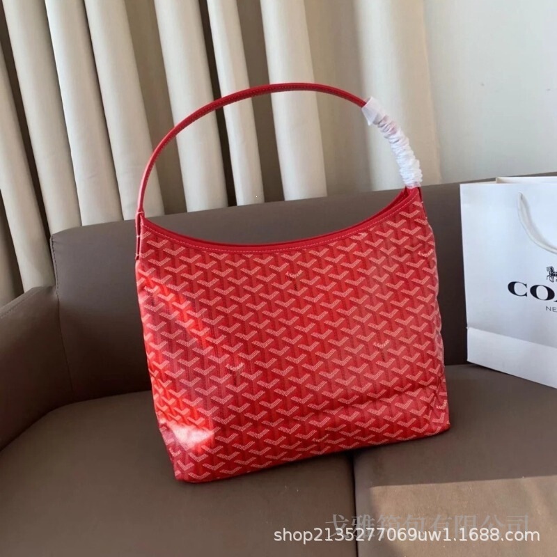 Tote Bag with Large Capacity, Goya Bag, Underarm Dog-Tooth Pattern Bag, Single-Shoulder Shopping Bag, Large-Capacity Commuter Bag for Women