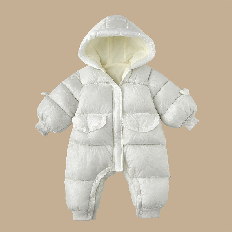 Baby Winter Thickened One-Piece down Cotton Jacket, Hooded Outdoor Crawling Suit for Boys and Girls, Rainbow Color Warm Romper Baby Winter Thickened One-Piece down Cotton Jacket, Hooded Outdoor Crawling Suit for Boys and Girls, Rainbow Color Warm Romper