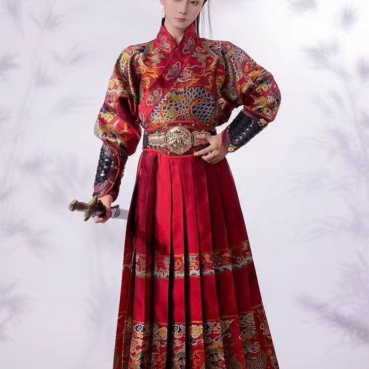 【凌云】红色织金款（飞鱼服护腕腰带）