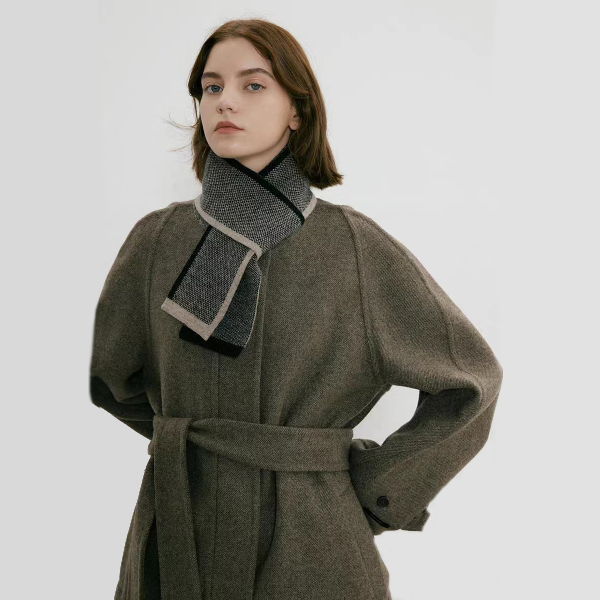 Temperament Little Artifact~Autumn and Winter New South Korean Minority INS Style Color Matching Warm Knitted Scarf Neck_voghion.com