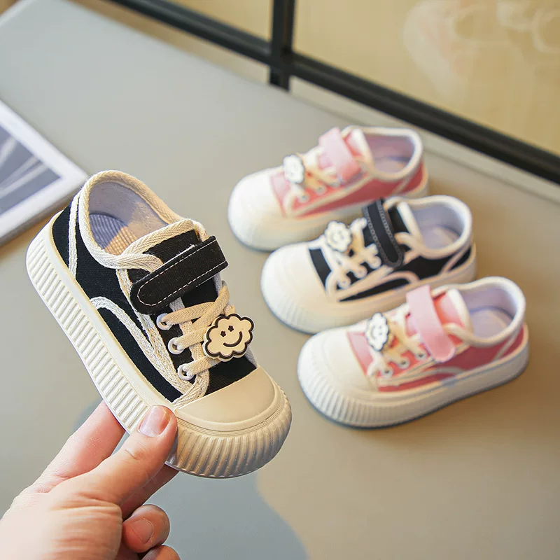 Children's cloth shoes, sneakers for boys, low fashionable universal cartoon footwear