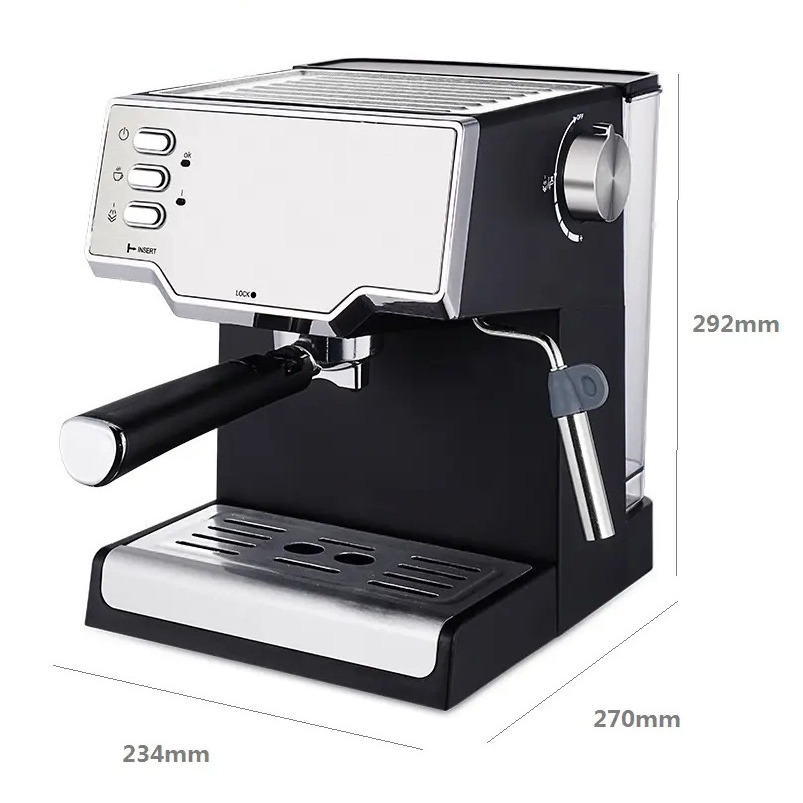850W exportación transfronteriza 1.5L máquina de café italiana semiautomática burbuja de extracción de presión máquina de café espresso