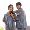 new pattern blue Plants flower Sauna suits polyester-cotton blend comfortable Khan steam service Foot health preservation men and women currency Massage service