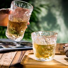 杯子玻璃杯女家用泡茶杯男酒杯牛奶果汁啤酒杯子ins 高颜值冰川杯