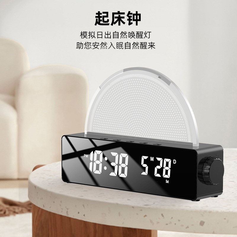 Nuevo reloj despertador colorido de plástico, venta directa de fábrica, atmósfera matutina, luz, amanecer, despertador, despertador para estudiantes