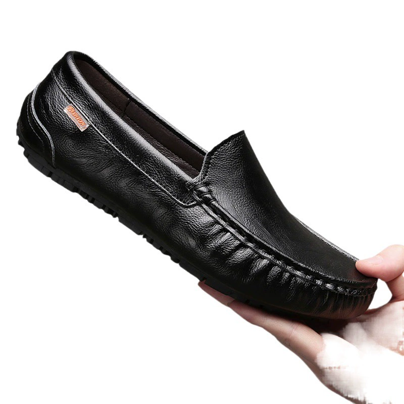 Амазонка трансграничный большой размер 45 46 47 бобовые ботинки мужские педали кожаные мягкие туфли в английском стиле