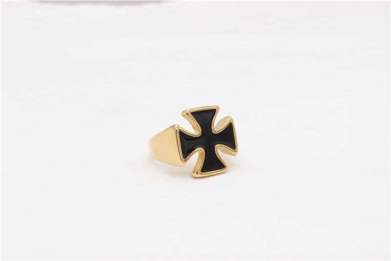 13g Weight Rings Classification 13, 7, 8 Ring Size 1 Piece Quantity Holiday, Street Occasion Titanium Steel Material Cross Pattern Men's Gender Vintage Style, Punk Style Vintage Style Punk Cross Titanium Steel Men's Rings 2