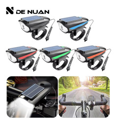 自転車のヘッドライトの太陽エネルギーの一体のスピーカーの明かりの山地の道路の車は強い光の夜に乗って懐中電灯の照明灯に乗ります。