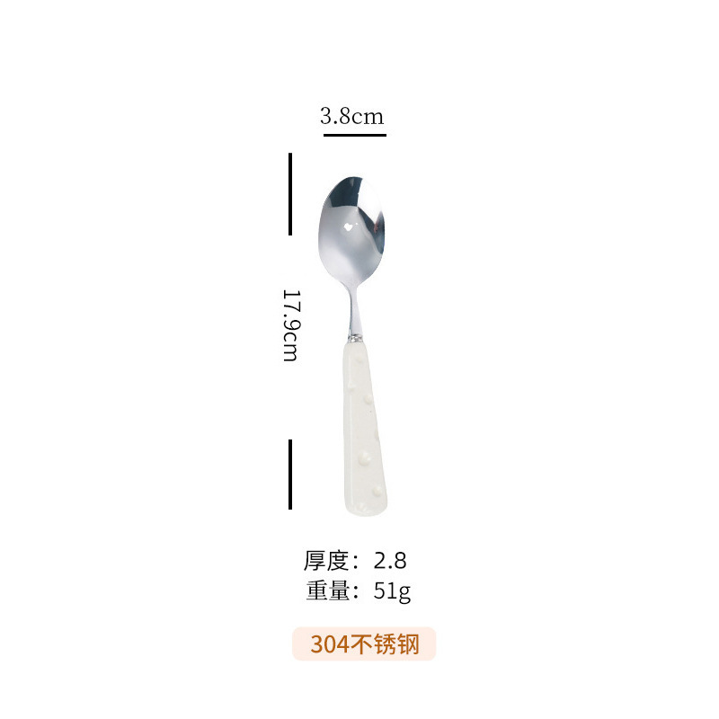 304ステンレスナイフフォークスプーン4点セット高颜値チーズ柄洋食食器家庭用ステーキナイフフォークデザートスプーン|undefined