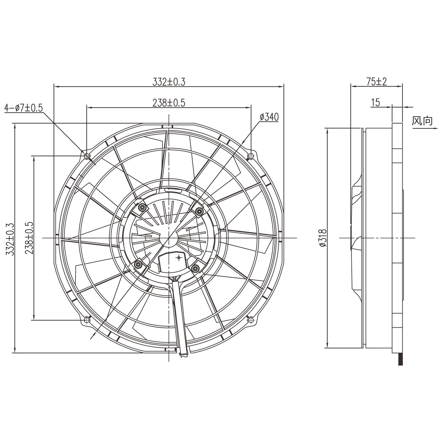 Supply Replacement Spal Domestic Va89Bbl343P/N94A Brushless Condenser Fan Digital Fan
