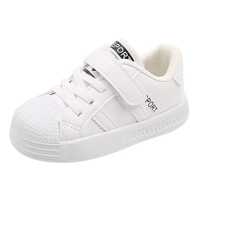 2026 Spring and Autumn Children's Shoes Boys' Baby Shoes Infant Shell Toe Sneakers Girls' White Shoes for Young Children
