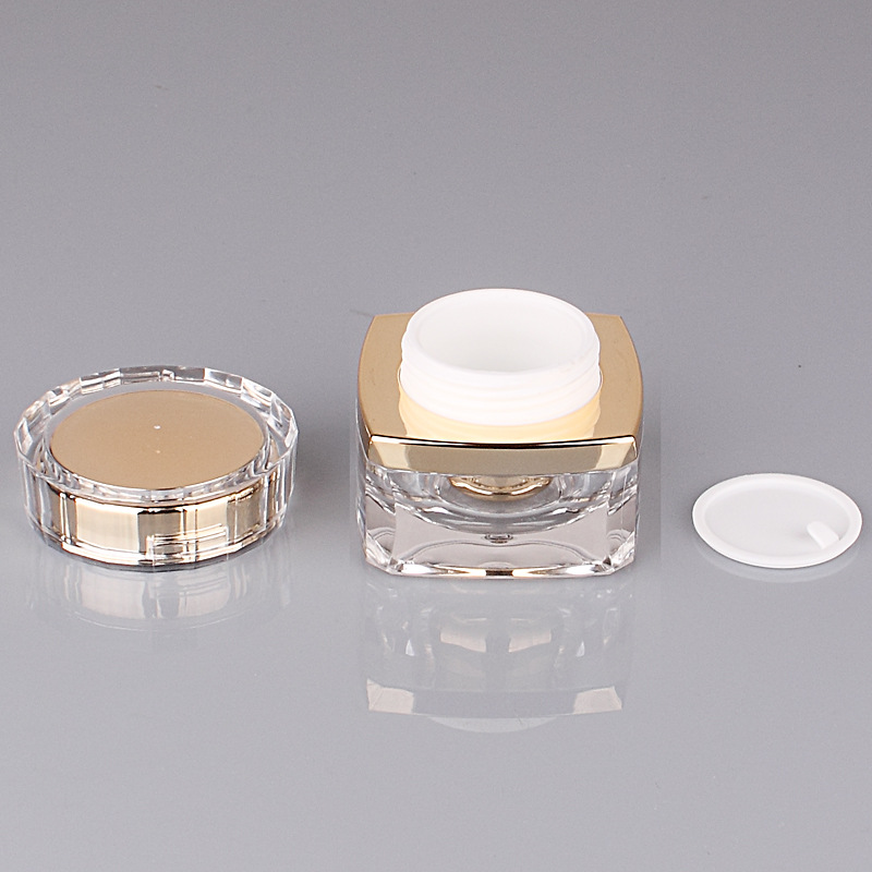 Botella de crema botella de crema facial botella de crema para los ojos botella de empaquetado cosmético acrílico de alto grado sub-botella 5g10g15g30g50g