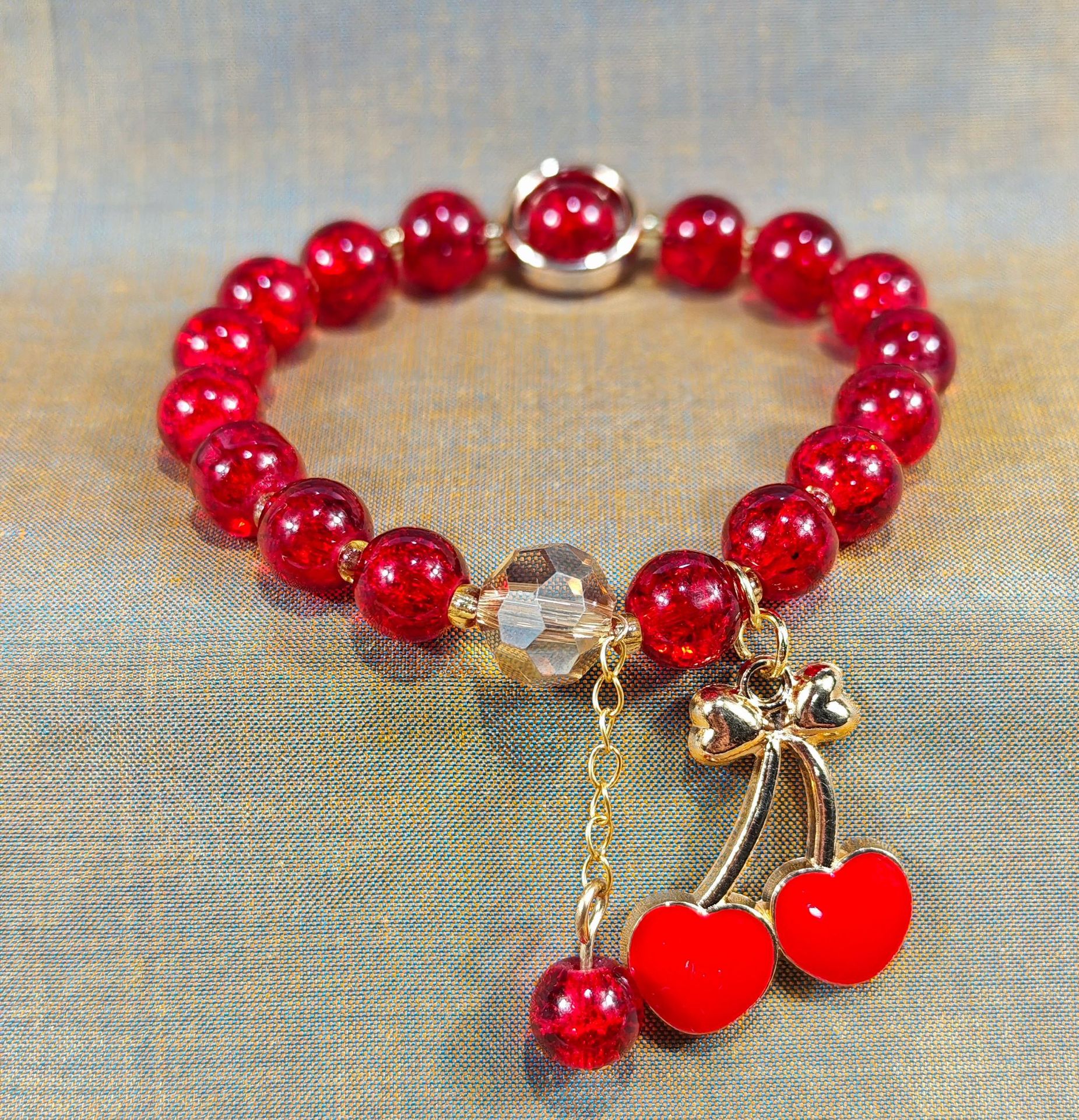 Las celebridades de Internet retro transfronterizas suelen ser todo-fósforo pulsera elástica de estilo ins simple pulsera de moda de lujo ligero, joyería de temperamento