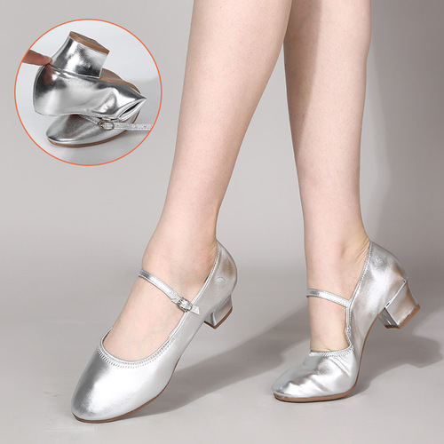 2024 Cross-border New Latin Dance Square Dance Shoes Soft Sole Dance Shoes Women's Modern Dance Shoes Performance Teacher Shoes