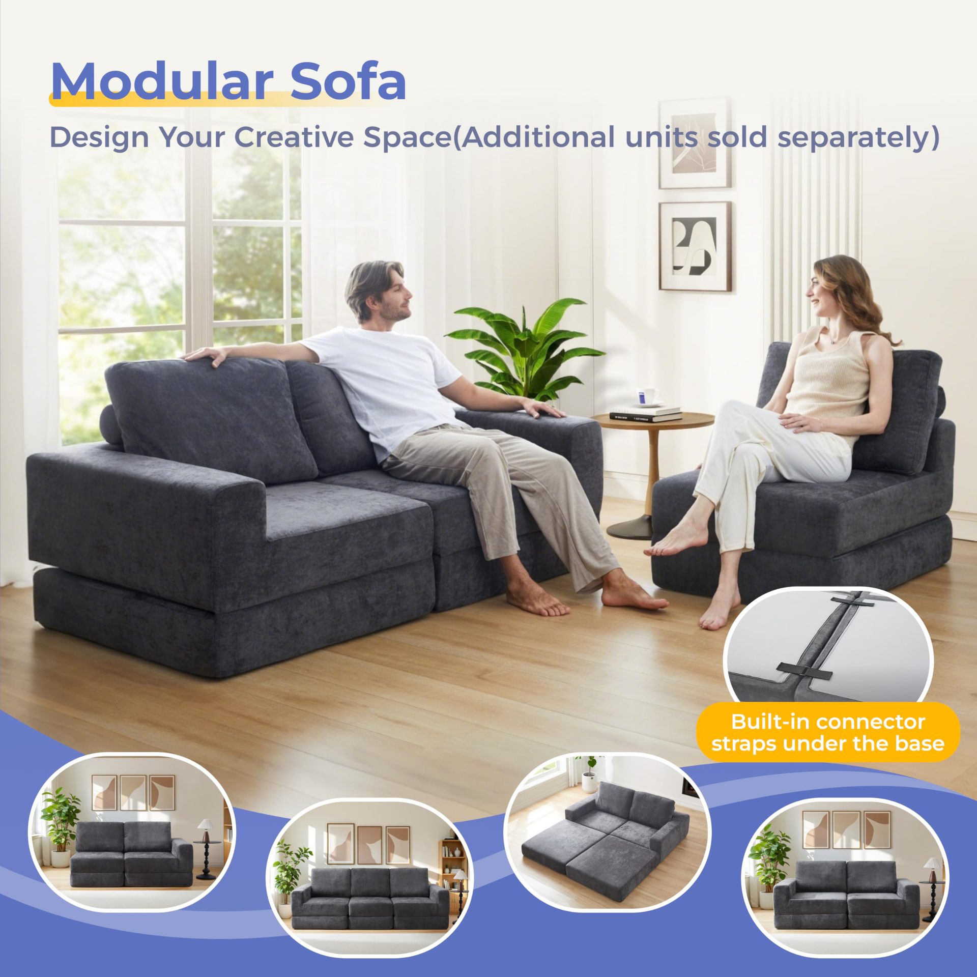 Amazon sofá cama plegable para dormir se puede acostar en la sala de estar sofá individual 32D sofá de piso de esponja de compresión