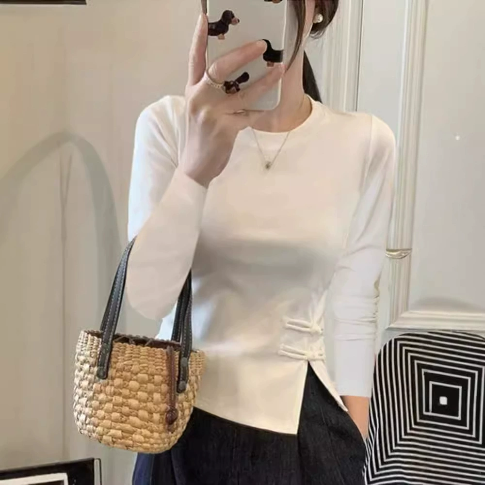 Новая китайская национальная футболка с длинными рукавами, нижняя рубашка