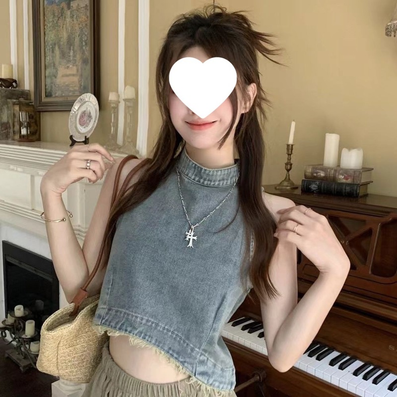 韩国chic春秋港风气质双拉链宽松休闲百搭短款长袖连帽牛仔外套女|undefined